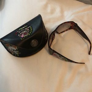 Rhinestone Ed Hardy Sunglasses